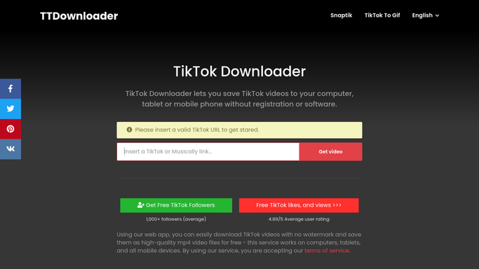 TTDownloader Screenshot